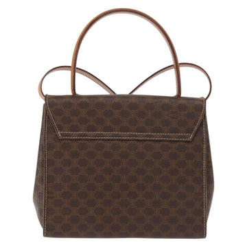 CELINE Macadam Canvas Hand Bag PVC Leather 2way Brown Gold Auth 153821 - 0