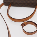 CELINE Macadam Canvas Hand Bag PVC Leather 2way Brown Gold Auth 153821-7