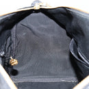 CHANEL Boston Bag Patent leather 2way Black Gold CC Auth 153822-21