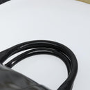 CHANEL Boston Bag Patent leather 2way Black Gold CC Auth 153822-14