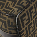 FENDI Zucca Canvas Vanity Pouch Black Brown Auth 153823-15