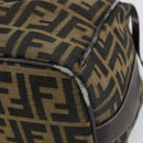 FENDI Zucca Canvas Vanity Pouch Black Brown Auth 153823-7