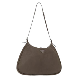 PRADA Shoulder Bag Nylon Brown Auth 153825