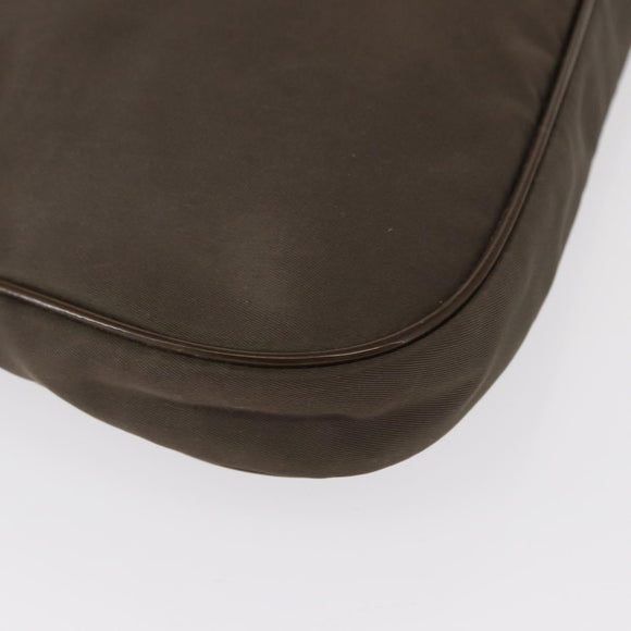 PRADA Shoulder Bag Nylon Brown Auth 153825