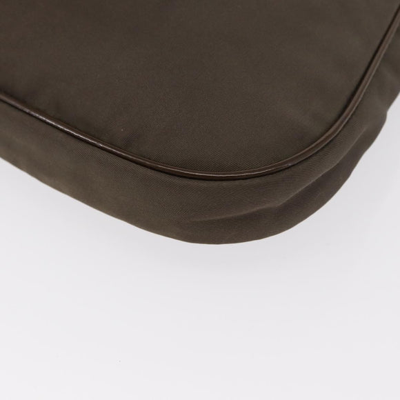 PRADA Shoulder Bag Nylon Brown Auth 153825