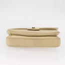 BALLY Quilted Chain Shoulder Bag Leather Ivory Gold Auth 153827-6