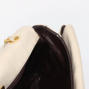 BALLY Quilted Chain Shoulder Bag Leather Ivory Gold Auth 153827-19