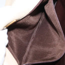 BALLY Quilted Chain Shoulder Bag Leather Ivory Gold Auth 153827-23