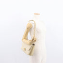 BALLY Quilted Chain Shoulder Bag Leather Ivory Gold Auth 153827-24