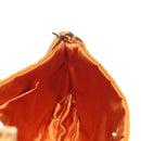 PRADA Chain Shoulder Bag Nylon Orange Gold Auth 153828V-22