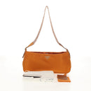 PRADA Chain Shoulder Bag Nylon Orange Gold Auth 153828V-12