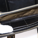 FENDI Zucca Canvas Hand Bag Black Brown Auth 153829-20