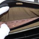 FENDI Zucca Canvas Hand Bag Black Brown Auth 153829-21