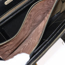 FENDI Zucca Canvas Hand Bag Black Brown Auth 153829-11