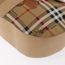 Burberrys Nova Check Shoulder Bag Nylon Beige Gold Auth 153830-11