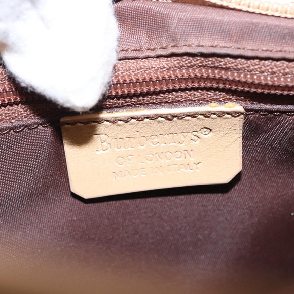 Burberrys Nova Check Shoulder Bag Nylon Beige Gold Auth 153830