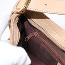 Burberrys Nova Check Shoulder Bag Nylon Beige Gold Auth 153830-21