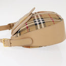 Burberrys Nova Check Shoulder Bag Nylon Beige Gold Auth 153830-5