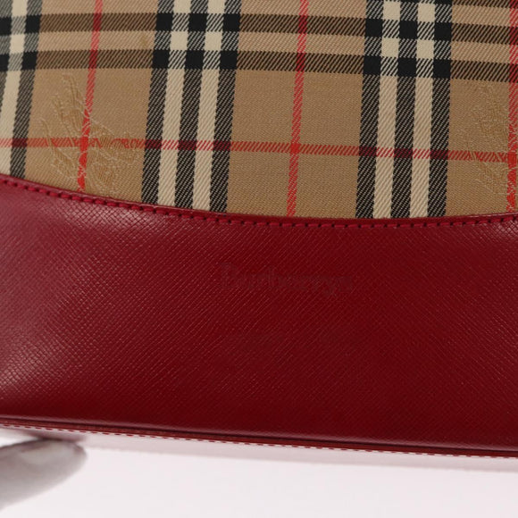 Burberrys Nova Check Tote Bag Canvas Beige Gold Auth 153831
