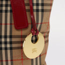 Burberrys Nova Check Tote Bag Canvas Beige Gold Auth 153831-9