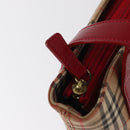 Burberrys Nova Check Tote Bag Canvas Beige Gold Auth 153831-10