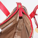 Burberrys Nova Check Tote Bag Canvas Beige Gold Auth 153831-19