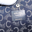 CELINE C Sulky Horse Carriage Shoulder Bag Canvas Leather Navy Gold Auth 153832-18