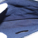 CELINE C Sulky Horse Carriage Shoulder Bag Canvas Leather Navy Gold Auth 153832-21