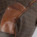 CELINE Macadam Canvas Boston Bag PVC 2way Brown Gold Auth 153834-9