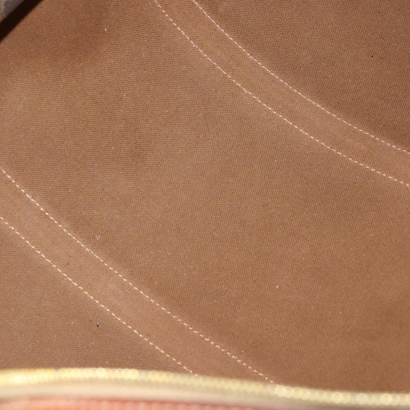 CELINE Macadam Canvas Boston Bag PVC 2way Brown Gold Auth 153834