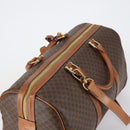 CELINE Macadam Canvas Boston Bag PVC 2way Brown Gold Auth 153834-6