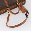 CELINE Macadam Canvas Boston Bag PVC 2way Brown Gold Auth 153834-7