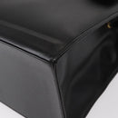 Christian Dior Tote Bag Leather Black Gold Auth 153835-14