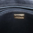 Christian Dior Tote Bag Leather Black Gold Auth 153835-18