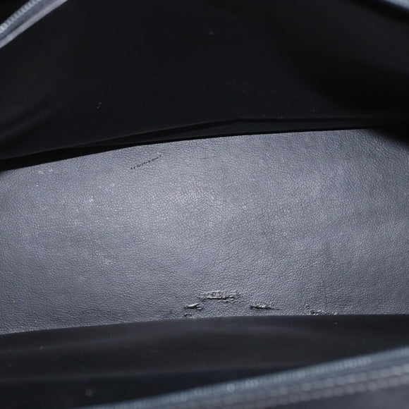 Christian Dior Tote Bag Leather Black Gold Auth 153835