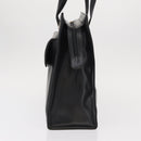 Christian Dior Tote Bag Leather Black Gold Auth 153835-3