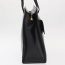 Christian Dior Tote Bag Leather Black Gold Auth 153835-4