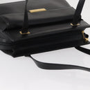 Christian Dior Tote Bag Leather Black Gold Auth 153835-6