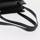 Christian Dior Tote Bag Leather Black Gold Auth 153835-7