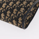 Christian Dior Trotter Canvas Shoulder Bag Navy Gold Auth 153836-13