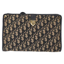 Christian Dior Trotter Canvas Shoulder Bag Navy Gold Auth 153836-2