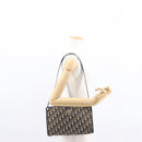 Christian Dior Trotter Canvas Shoulder Bag Navy Gold Auth 153836-20