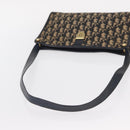 Christian Dior Trotter Canvas Shoulder Bag Navy Gold Auth 153836-7