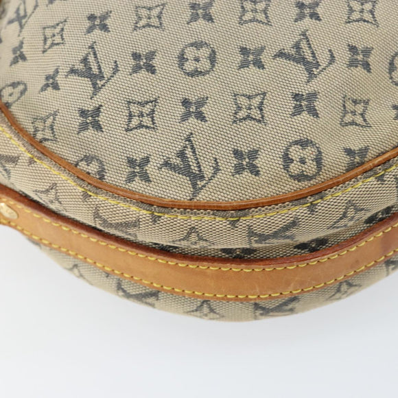 LOUIS VUITTON Monogram Mini Jeanne GM Shoulder Bag Blue Gold M92000 Auth 153839