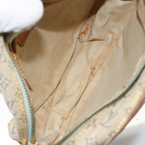 LOUIS VUITTON Monogram Mini Jeanne GM Shoulder Bag Blue Gold M92000 Auth 153839