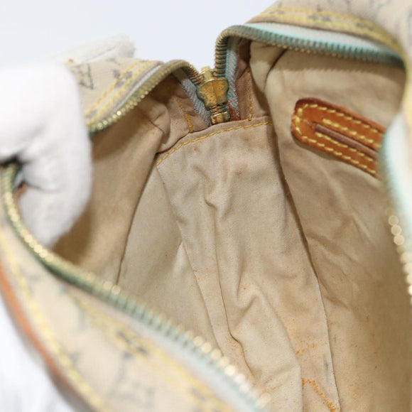 LOUIS VUITTON Monogram Mini Jeanne GM Shoulder Bag Blue Gold M92000 Auth 153839