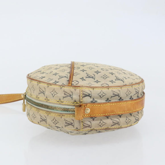LOUIS VUITTON Monogram Mini Jeanne GM Shoulder Bag Blue Gold M92000 Auth 153839