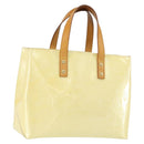 LOUIS VUITTON Monogram Vernis Reade PM Hand Bag Perle M91336 LV Auth 153840-1