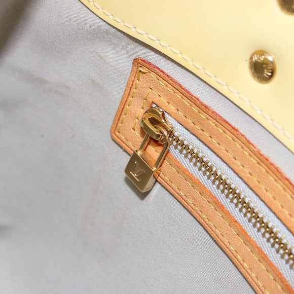 LOUIS VUITTON Monogram Vernis Reade PM Hand Bag Perle M91336 LV Auth 153840