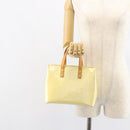 LOUIS VUITTON Monogram Vernis Reade PM Hand Bag Perle M91336 LV Auth 153840-23